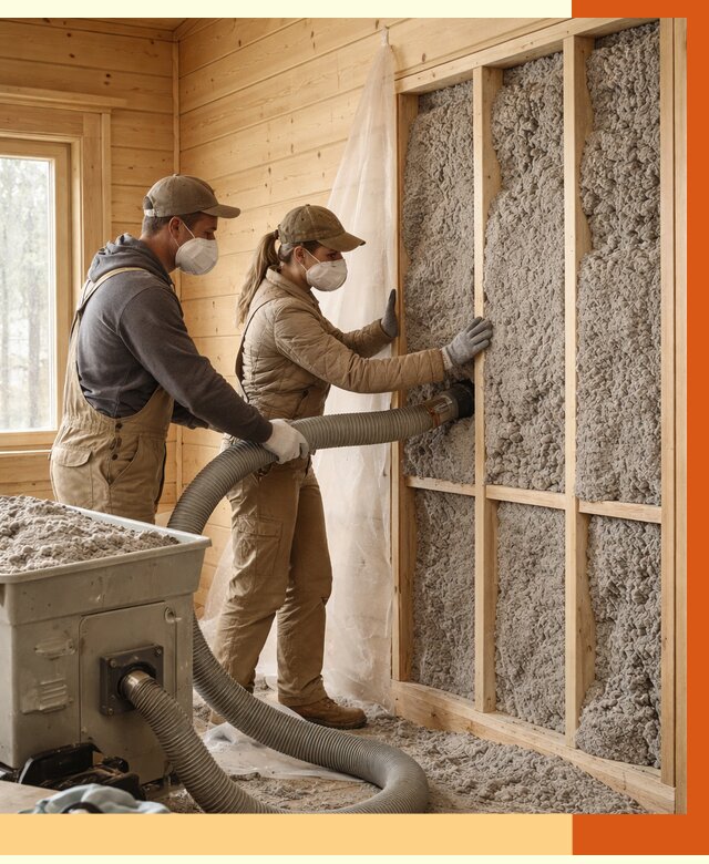 Утепление дачного дома эковатой в Полевском от 1488 руб./м2 — комплексно, ТепломастерПлв