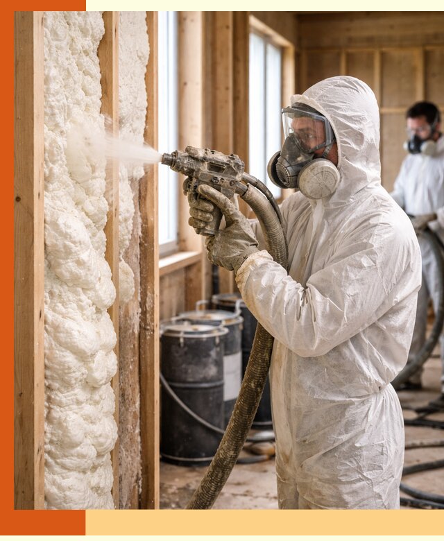 Утепление каркасного дома пенополиуретаном в Полевском