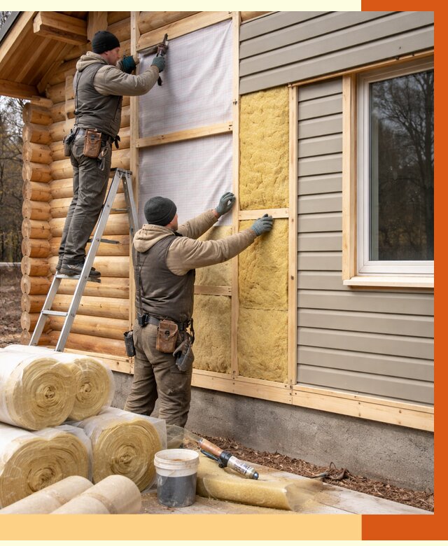 Утепление деревянного дома в Полевском от 6364 руб./м2 — заказать работы | ТепломастерПлв