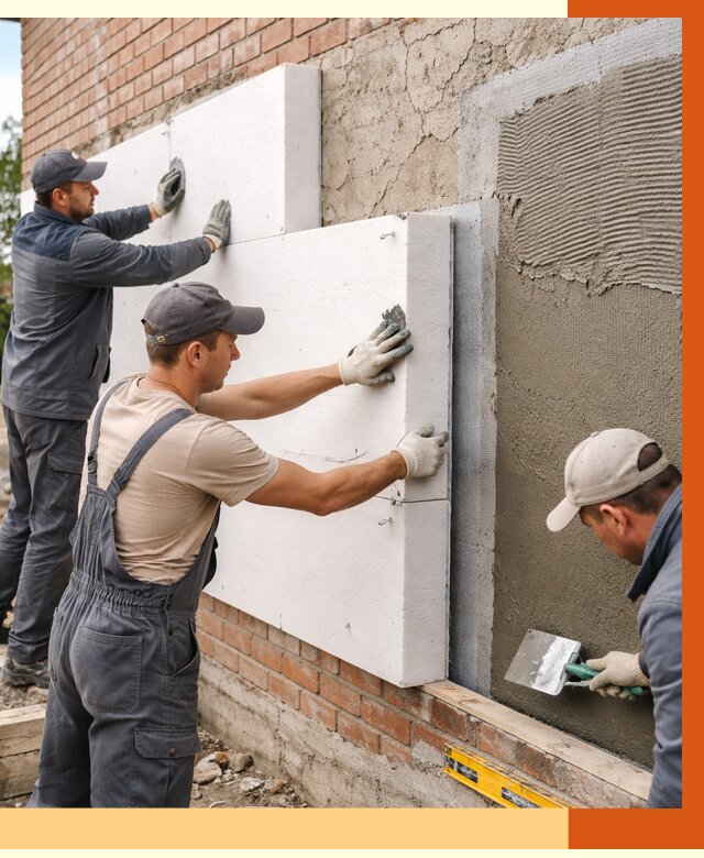 Утепление кирпичного дома в Полевском от 4311 руб. под ключ | ТепломастерПлв