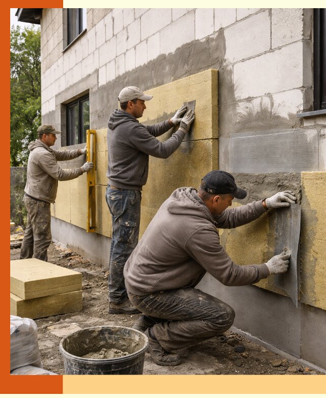 Утепление дома из газобетона в Полевском качественно и долговечно
