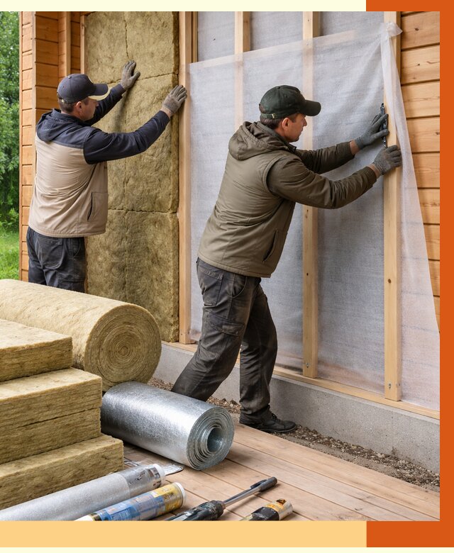 Утепление дома из двойного бруса в Полевском от 4927 руб./м² — ТепломастерПлв под ключ