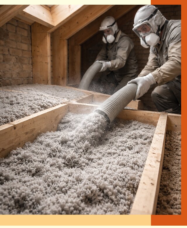 Утепление коттеджа эковатой в Полевском от 2566 руб./м² — комплексная задувка и монтаж | ТепломастерПлв