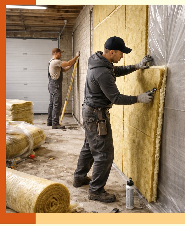 Утепление гаража под ключ в Полевском — все виды теплоизоляции