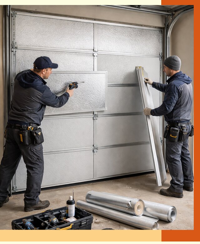 Утепление гаражных ворот в Полевском от 8058 руб/м2 — надежно и быстро | ТепломастерПлв