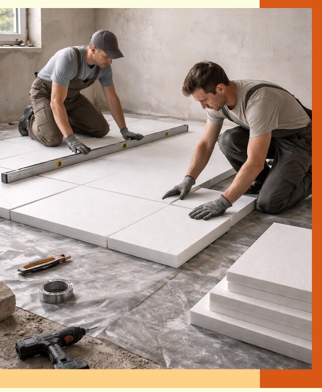 Утепление бетонного пола в Полевском от 2566 руб/м2 — монтаж и цена | ТепломастерПлв