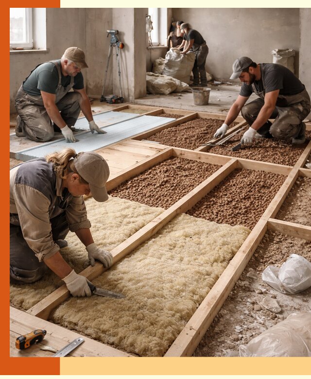 Утепление перекрытий жилых и промышленных зданий в Полевском