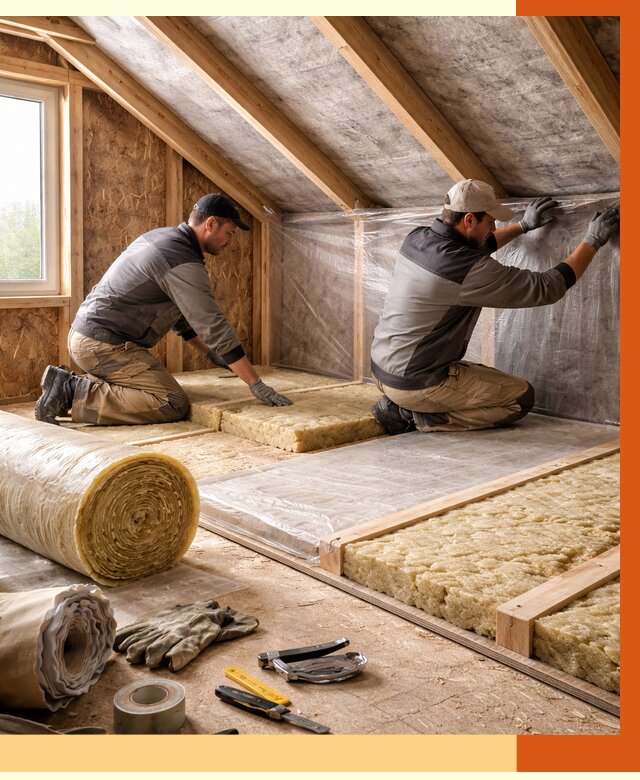 Утепление чердака в Полевском от 7699 руб/м² — теплоизоляция и комплексное утепление под ключ | ТепломастерПлв