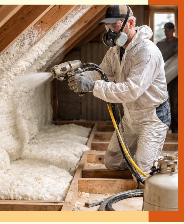 Утепление чердака ППУ в Полевском от 8848 руб./м2 — услуга под ключ | ТепломастерПлв