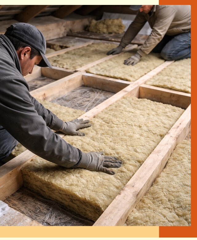 Утепление чердака минватой в Полевском от 3593 руб/м2 под ключ | ТепломастерПлв