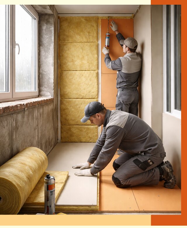 Утепление лоджии под ключ в Полевском от 6672 руб/м2 — комплексное решение | ТепломастерПлв