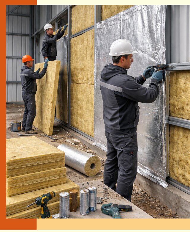 Утепление металлического ангара профессионально в Полевском