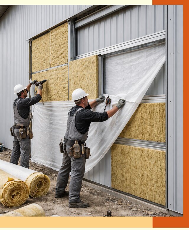 Утепление металлического склада в Полевском от 4619 руб/м2 — комплексное утепление под ключ | ТепломастерПлв