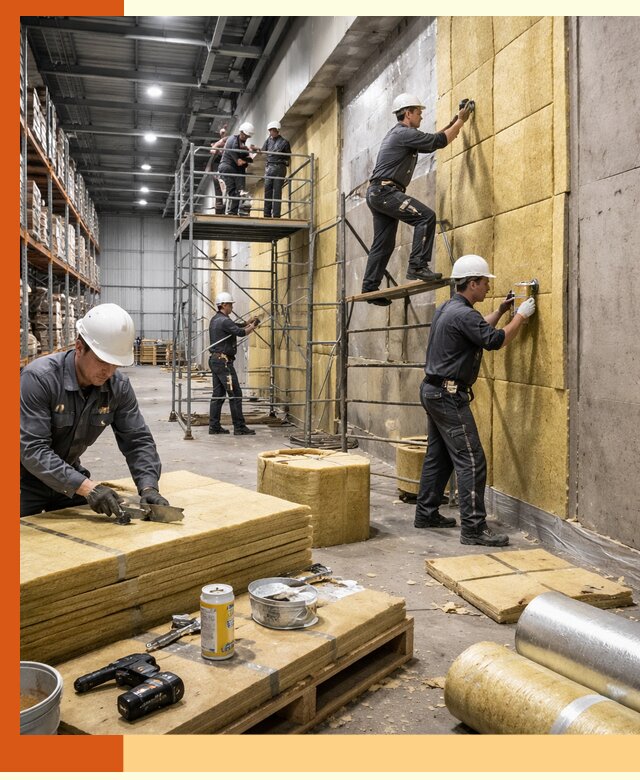 Утепление логистического центра в Полевском качественно и экономично