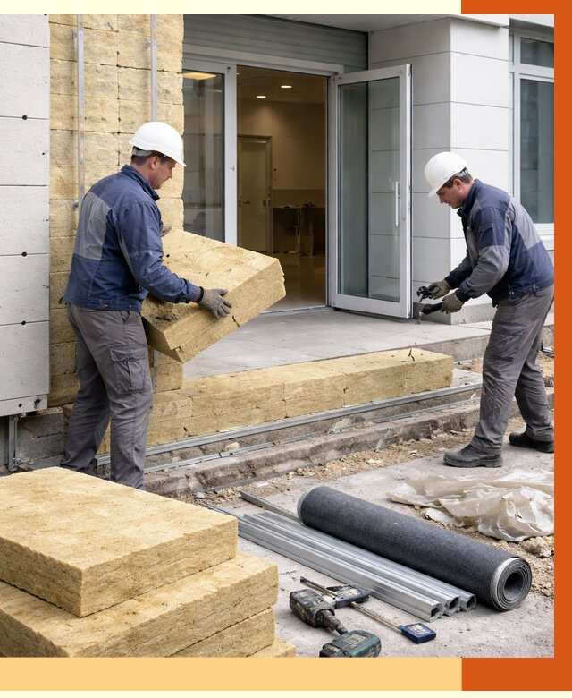 Утепление медицинского центра в Полевском под ключ от 12831 руб./м² | ТепломастерПлв