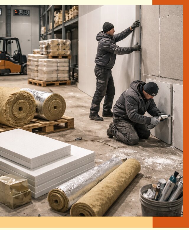 Утепление холодного склада в Полевском от 8725 руб/м2 — комплексное под ключ | ТепломастерПлв