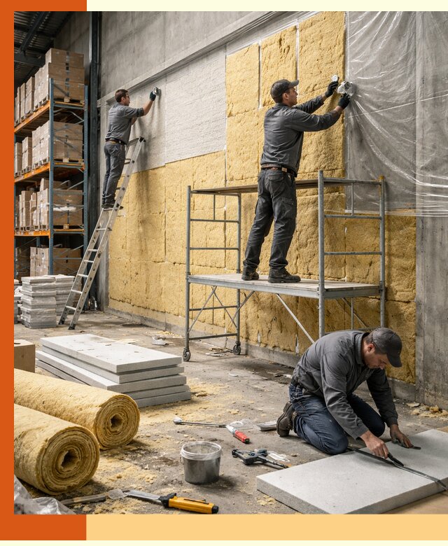 Утепление холодного склада под ключ в Полевском