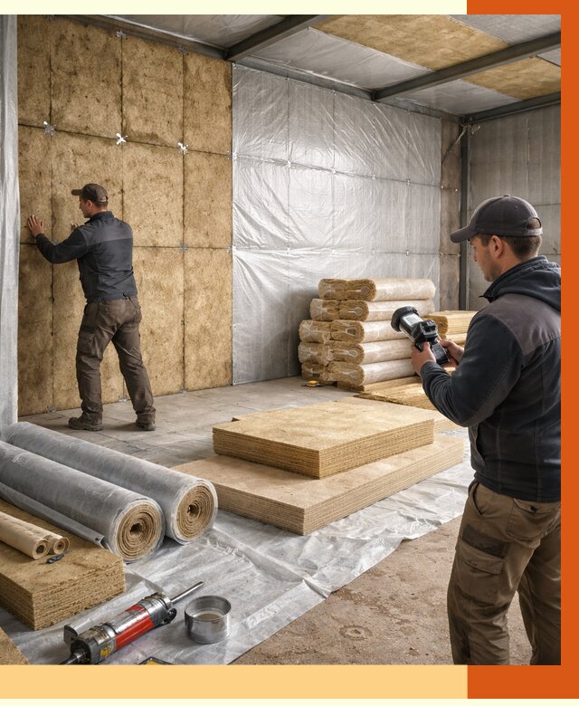 Утепление теплого склада в Полевском под ключ от 11805 руб/м² | ТепломастерПлв