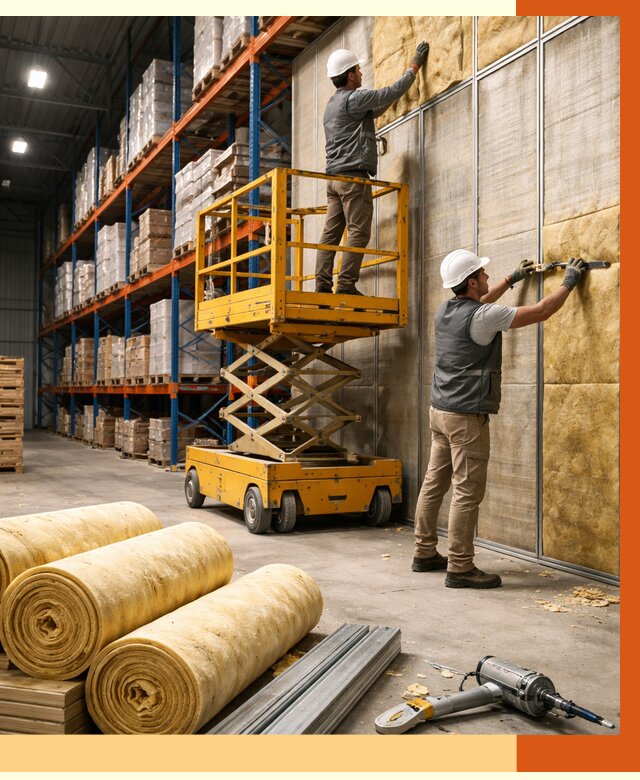 Утепление торгового склада в Полевском от 3285 руб/м2 — комплексно и под ключ | ТепломастерПлв