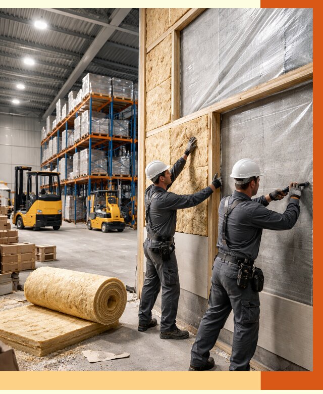 Утепление склада с техникой в Полевском от 4311 руб./м2 — комплексно под ключ | ТепломастерПлв