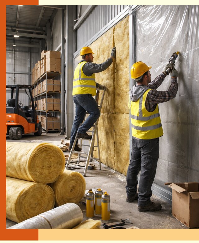 Утепление склада с техникой в Полевском под ключ