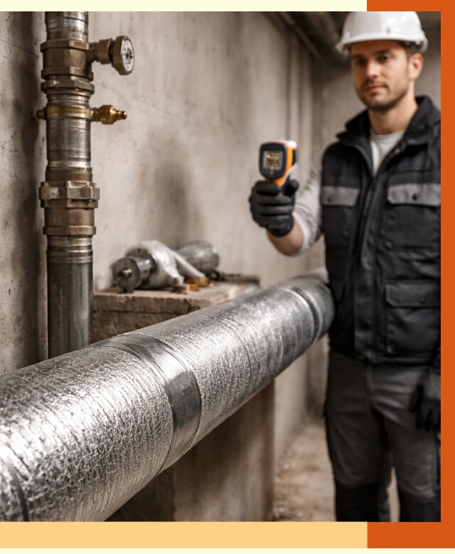 Утепление труб водоснабжения в Полевском от 8725 руб. за м² — услуги ТепломастерПлв