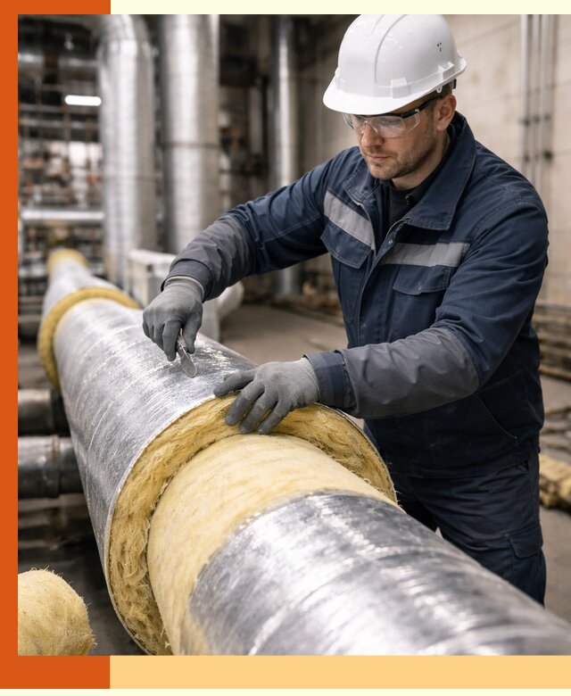 Утепление технологического оборудования и заводских установок в Полевском