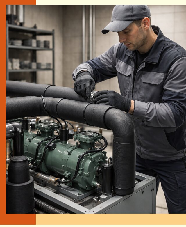 Утепление холодильного агрегата и теплоизоляция в Полевском