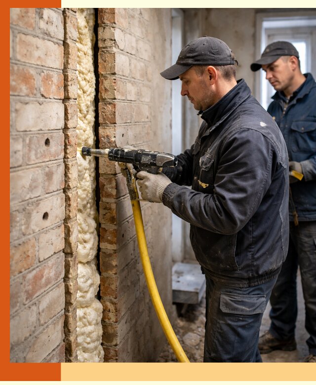 Межстеновое утепление пенополиуретаном в Полевском