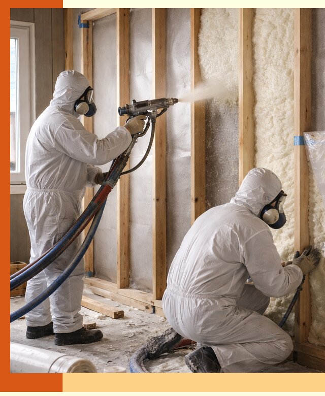 Утепление каркасной стены ППУ в Полевском для домов и коттеджей