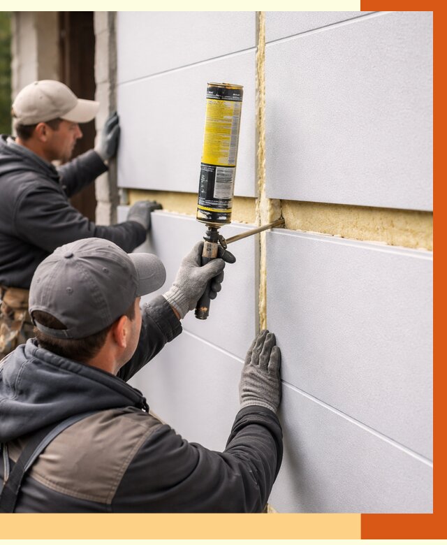 Утепление сэндвич панелей ППУ в Полевском от 4311 руб. за м2 | ТепломастерПлв