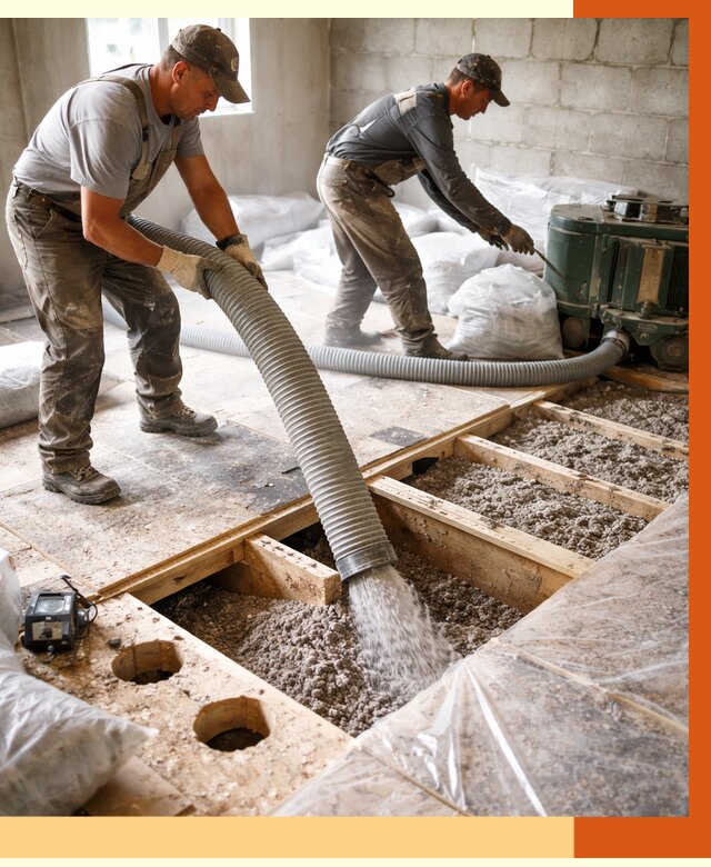 Заполнение пустот перекрытий в Полевском от 4619 руб. под ключ | ТепломастерПлв