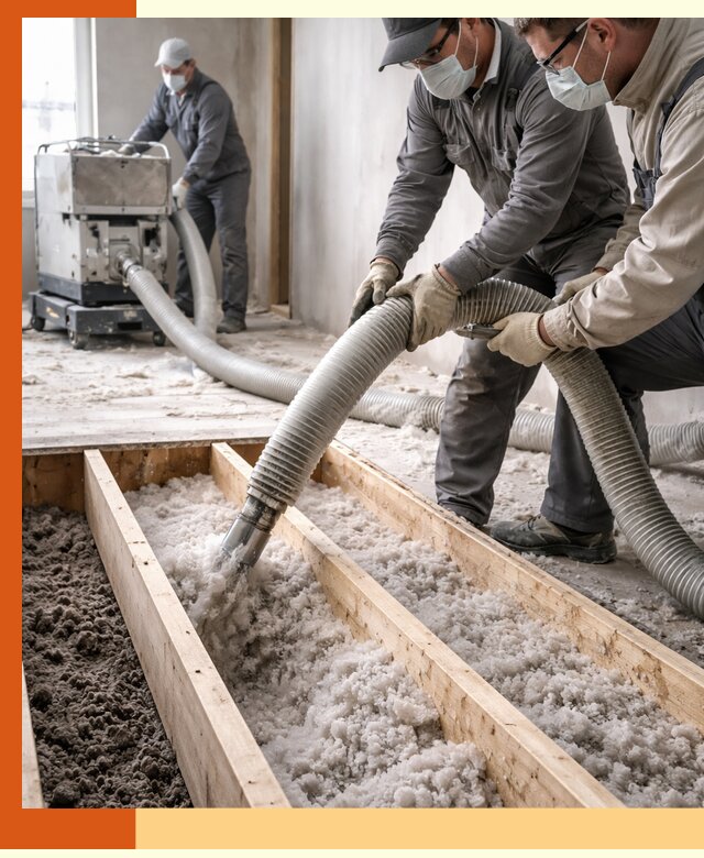 Заполнение полостей межэтажного перекрытия в Полевском эффективно и герметично