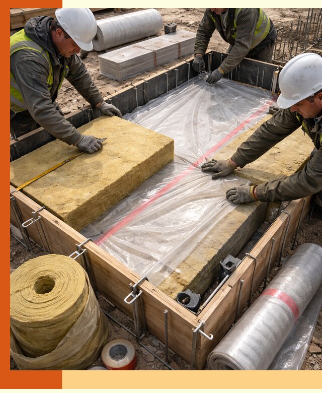 Теплоизоляция опалубки для строительства в Полевском