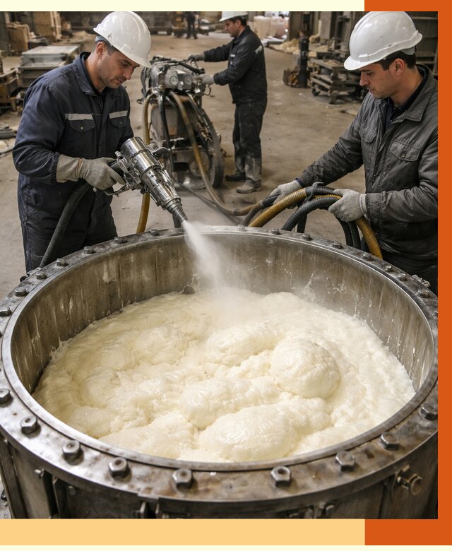 Заливка ППУ в емкости в Полевском от 7442 руб. — утепление емкости под ключ | ТепломастерПлв