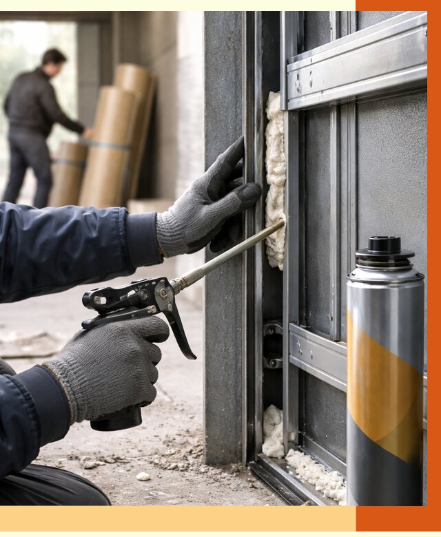 Заполнение пустот ворот в Полевском от 4619 руб. — заливка ППУ, утепление под ключ | ТепломастерПлв