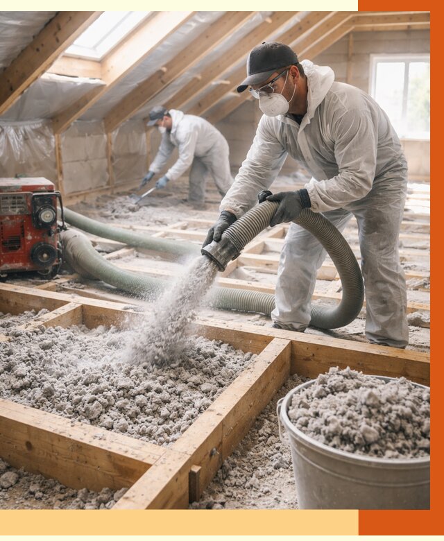 Утепление эковатой в Полевском от 3028 руб./м2 — монтаж и задувка | ТепломастерПлв