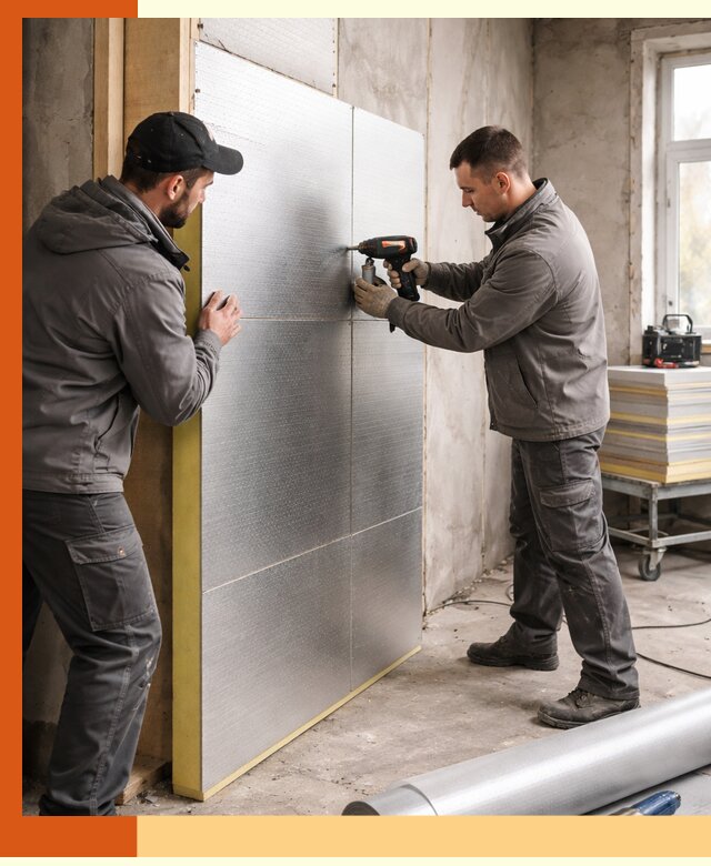 Утепление PIR панелями домов и зданий в Полевском