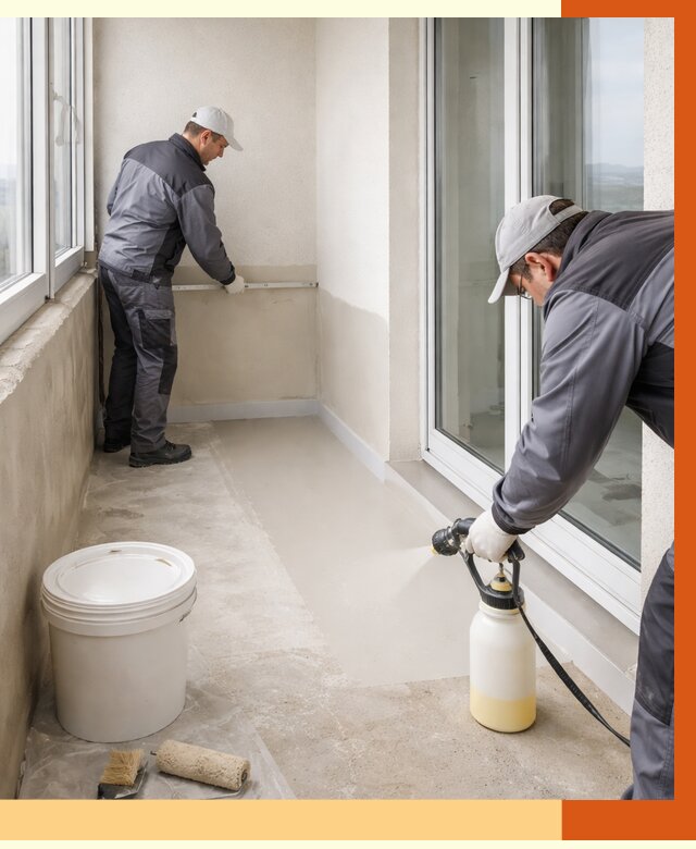 Утепление балкона жидкой теплоизоляцией в Полевском от 5902 руб./м2 | ТепломастерПлв