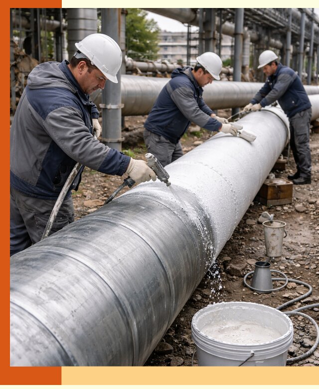 Утепление теплотрассы жидкой теплоизоляцией в Полевском