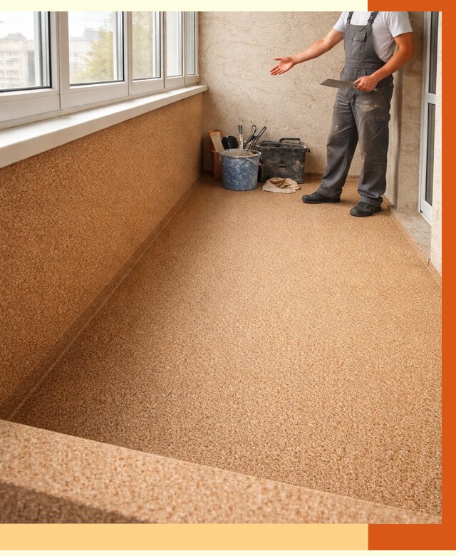 Утепление балкона жидкой пробкой в Полевском от 3747 руб/м² под ключ | ТепломастерПлв