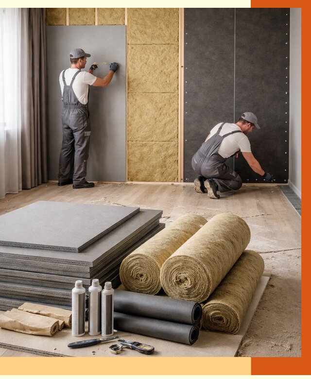 Шумоизоляция дома в Полевском от 4619 руб/м2 — комплексная звукоизоляция под ключ | ТепломастерПлв