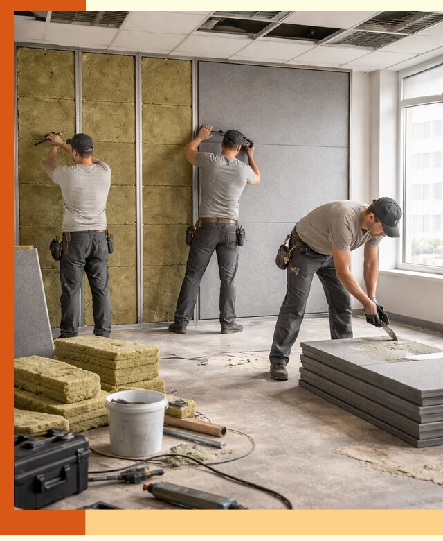 Профессиональная шумоизоляция офисов в Полевском для комфорта сотрудников