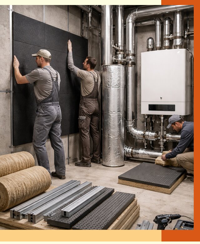 Шумоизоляция котельной в Полевском от 6672 руб. под ключ | Профессиональная звукоизоляция — ТепломастерПлв