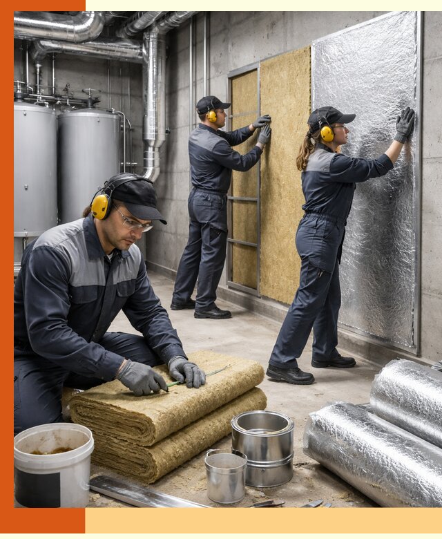 Шумоизоляция котельной в Полевском: профессиональный монтаж и материалы