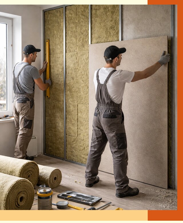 Шумоизоляция стен в Полевском от 4619 руб/м2 — звукоизоляция стен под ключ | ТепломастерПлв