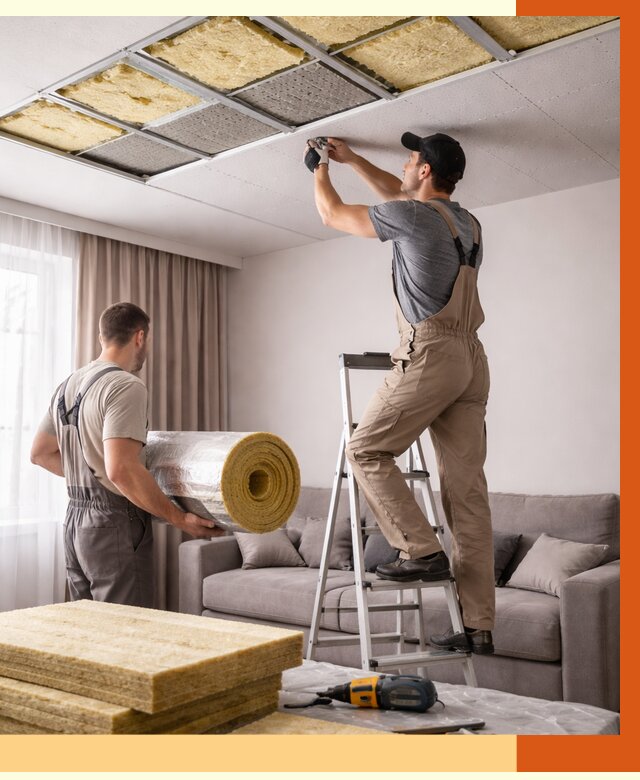 Шумоизоляция потолка в Полевском от 2310 руб. под ключ | Профессионально — ТепломастерПлв