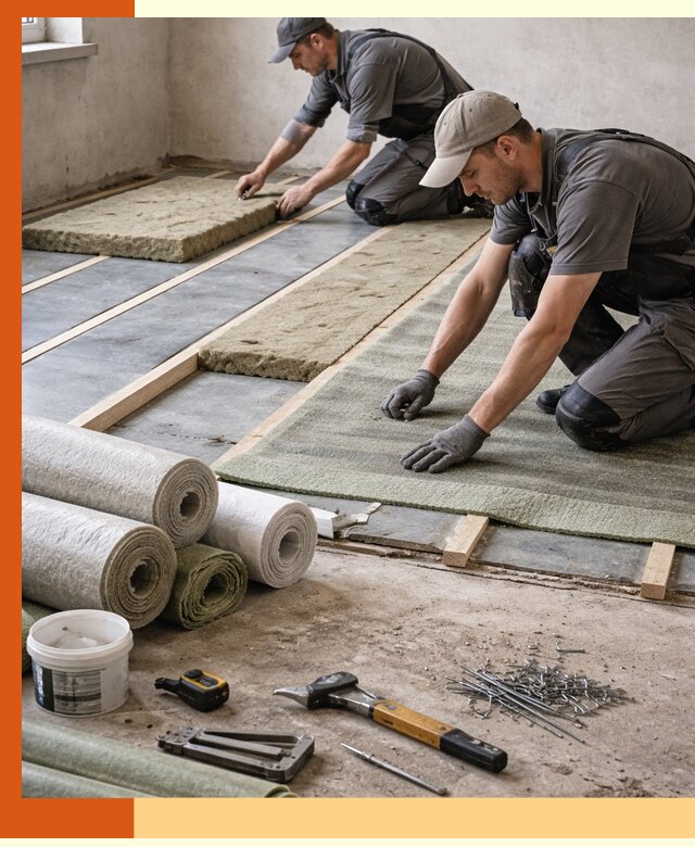 Шумоизоляция пола в Полевском — профессиональная звукоизоляция помещений