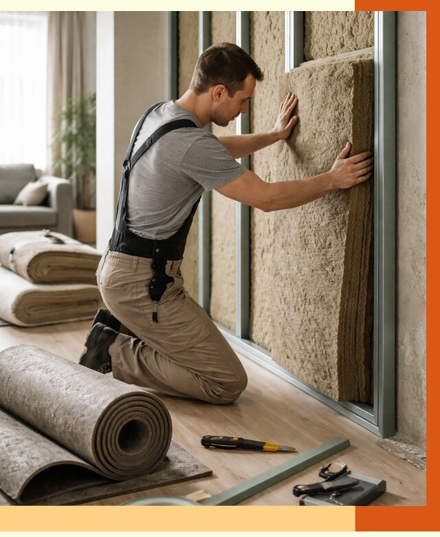 Шумоизоляция перегородок в Полевском от 1694 руб. за м2 — ТепломастерПлв