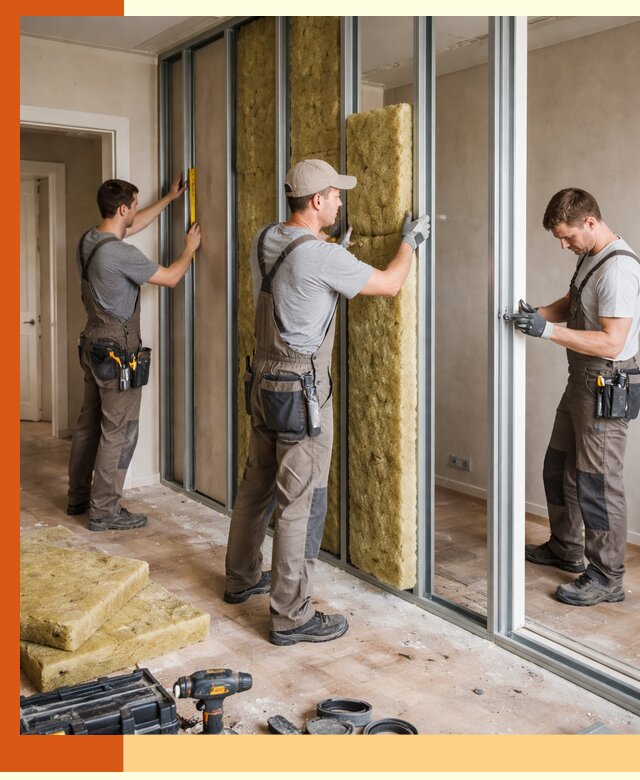 Шумоизоляция межкомнатных перегородок в Полевском эффективно и надёжно